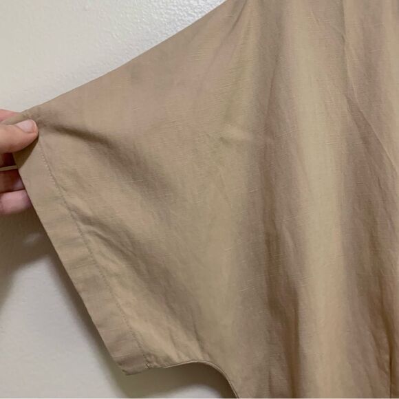 Uniqlo tan linen blend romper play suit size xl - Picture 2 of 8